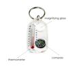 Outdoor Mountaineering Hiking Compass Portable Luminous Accurate Compass Thermometer Keychain 3 In1 Outdoor Survival Tool