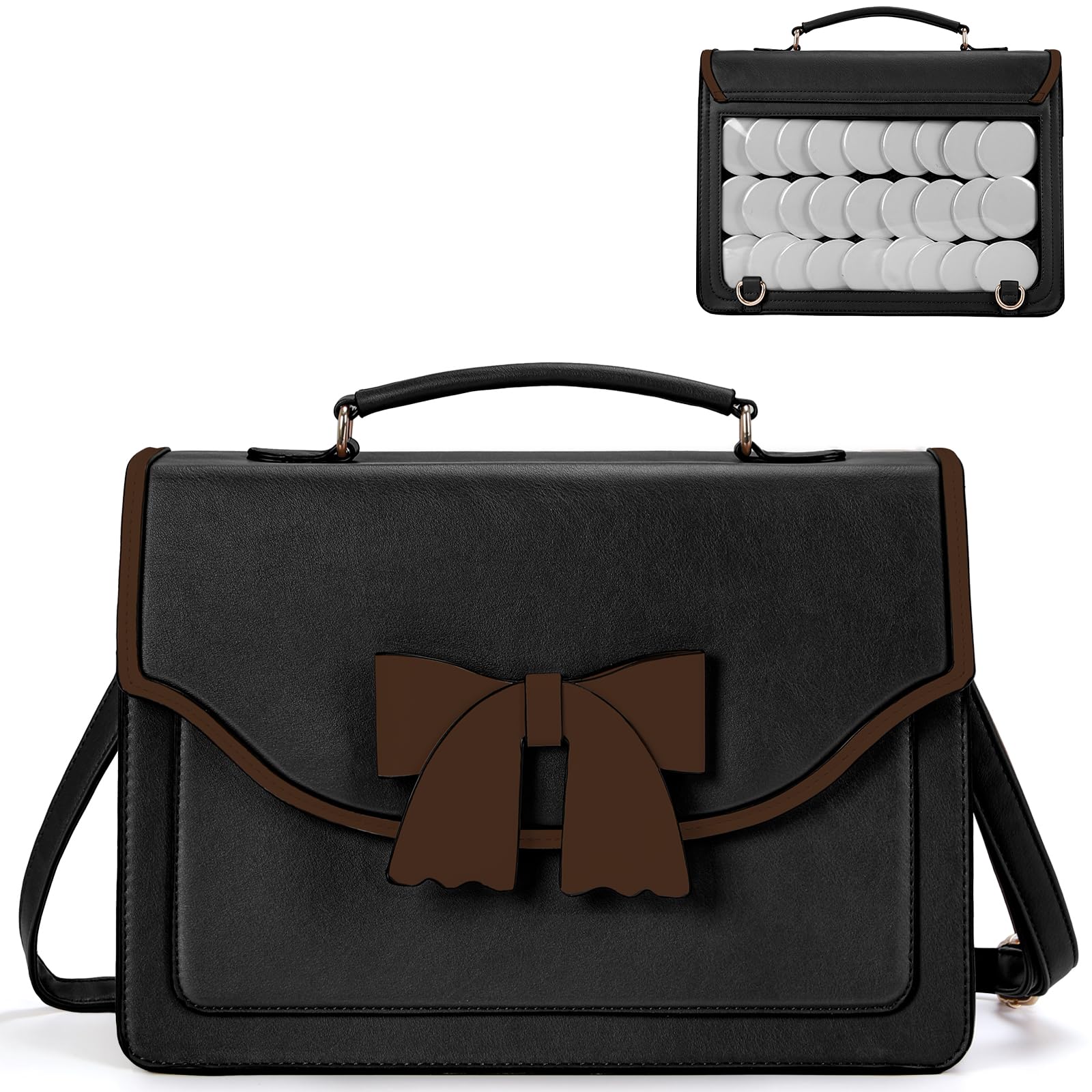 

Shoulder bag for ita large ita ita for your favorite for otaku black and brown [RAINSMORE] women, satchel, bag, 3-way, double-sided, handbag,