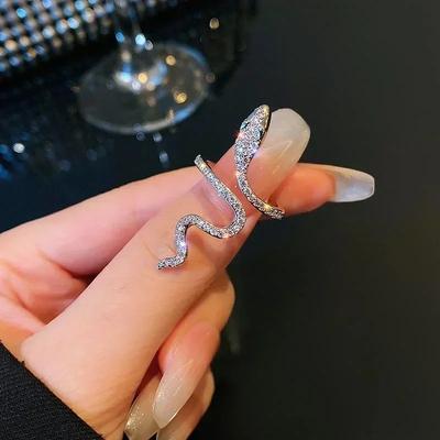 Women Gothic Open Snake Ring Adjustable Animal Rings Reptile  Punk Personality Jewelry Accessories Jewellery Tentacles