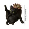 Grooming Cat Flowerpot Small Plant Pot Adorable Cat Planter Pot for Succulents Herbs Mini Flower Pot for Home Garden Decoration
