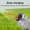 3-in-1 Solar Multifunction Camping Lights Portable with Fan Solar Charge Rechargeable Night Light Hanging Tent Fish Flashlight