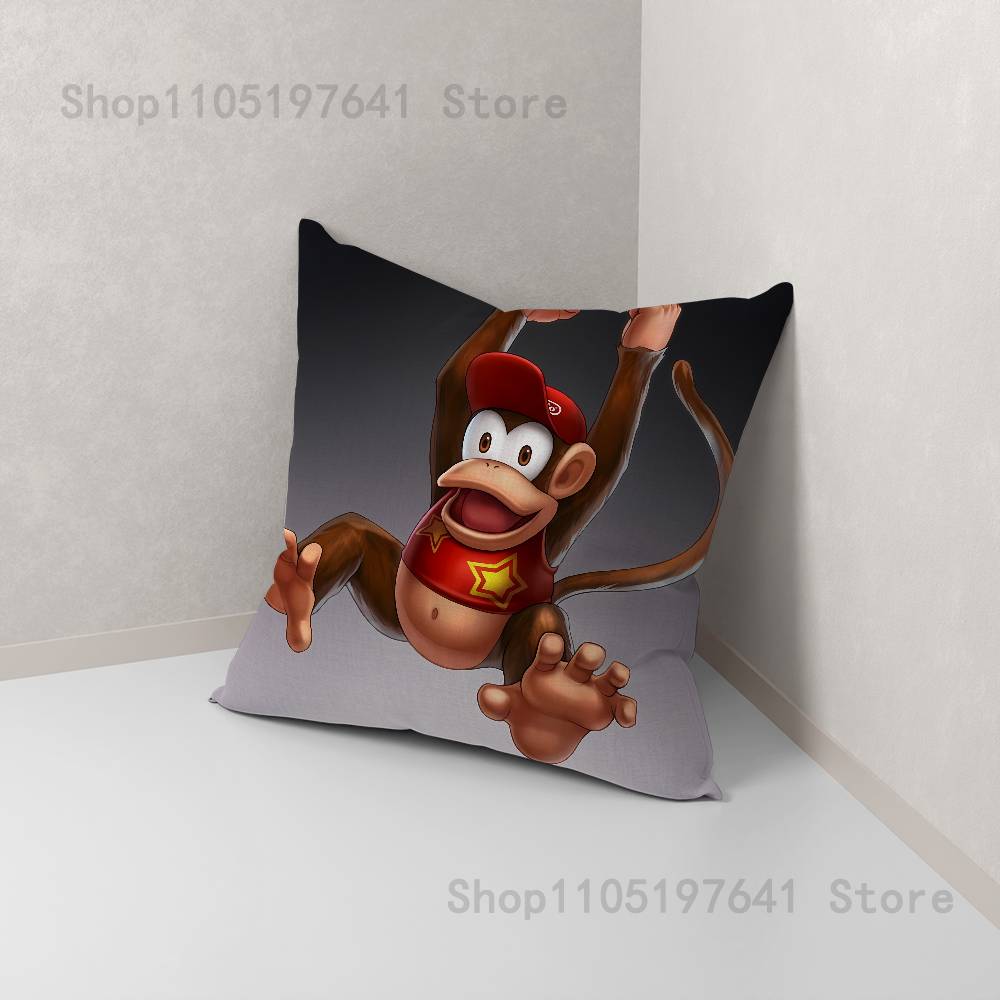 Classic D-Donkey K-kong Pillow Case For Sofa Decor Car Office Room Printing Cushion Cover Decorations and Protector 12x12Inch