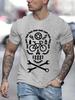 Funny Retro T-Shirt Top T-shirts for Men Bicycle Racing Sugar Skull Bicycle Cycling Dia De Los Muertos Hip Hop Tops Men's Shirts