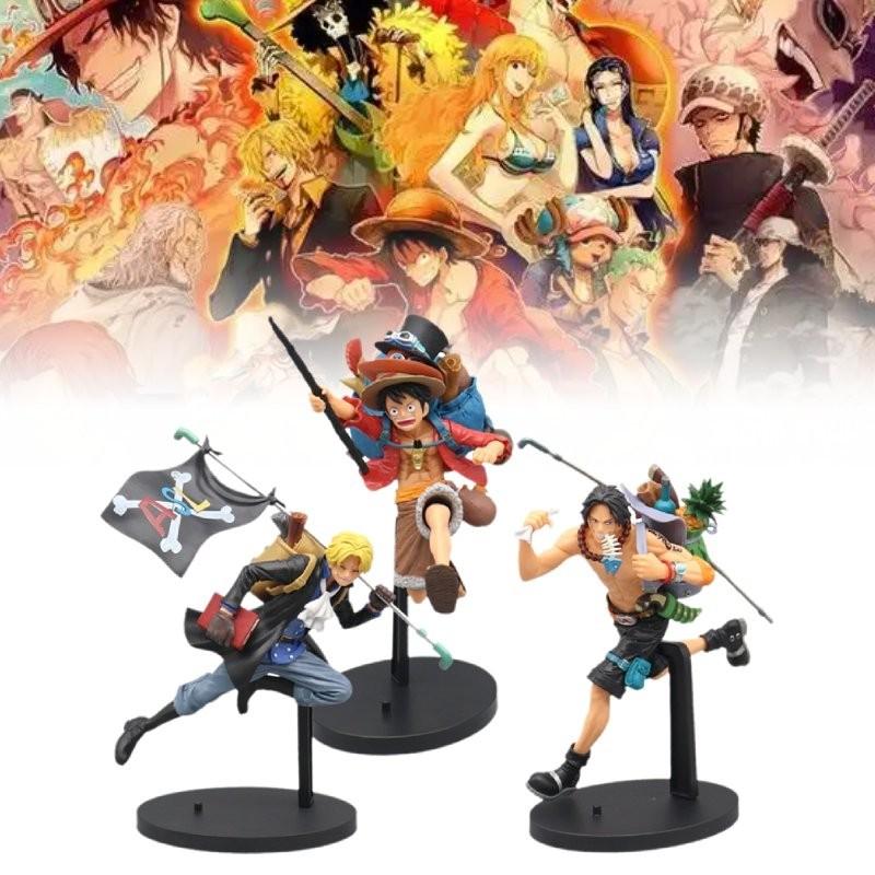 High Quality Pvc Anime Figure Set Featuring Luffy Ace And Sabo Collectible Models