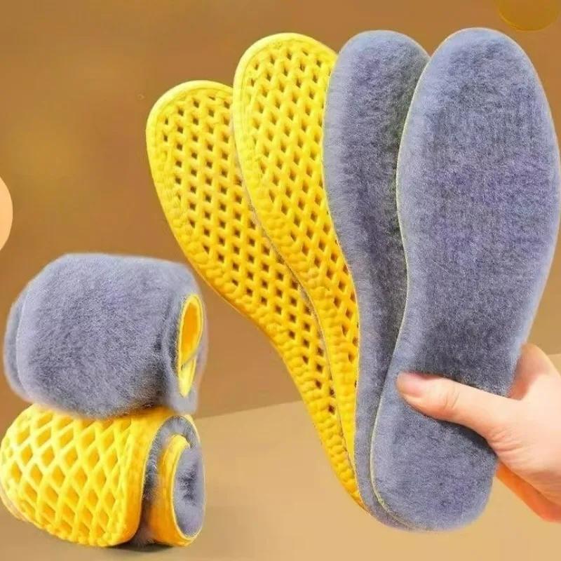 2026 Soft Cashmere Snow Boots Insoles Winter Warm Plush Insoles Women Men Thicken Thermal Shoe Pads Self Heated Sports Inserts