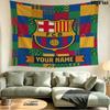 Vlastní jméno FC Barcelona Tištěná tapiserie – Závěsná dekorace na stěnu do ložnic, kolejí a domácnosti