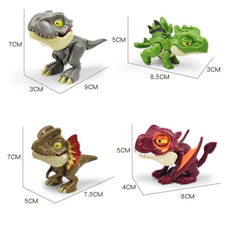 Mini Finger Dinosaur Anime Action Figures Toys Funny Simulation Dino Interactive Biting Hand Creative Tricky Tyrannosaurus Model