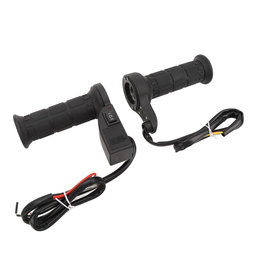 12V 22mm Motorcycle Heated Handlebar with Voltage Display USB Output Adjustable High Low Temp