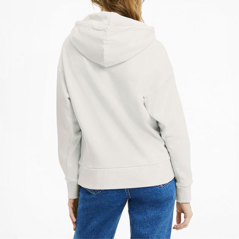 Puma Classics Logo Hoodie Women tops Charcoal-Grey 599197-05