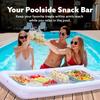 JOYFY 3 Pack Inflatable Serving Bars Cooler Ice Buffet Salad Serving Trays Food Drink Holder for Summer Picnic Beach Pool Party