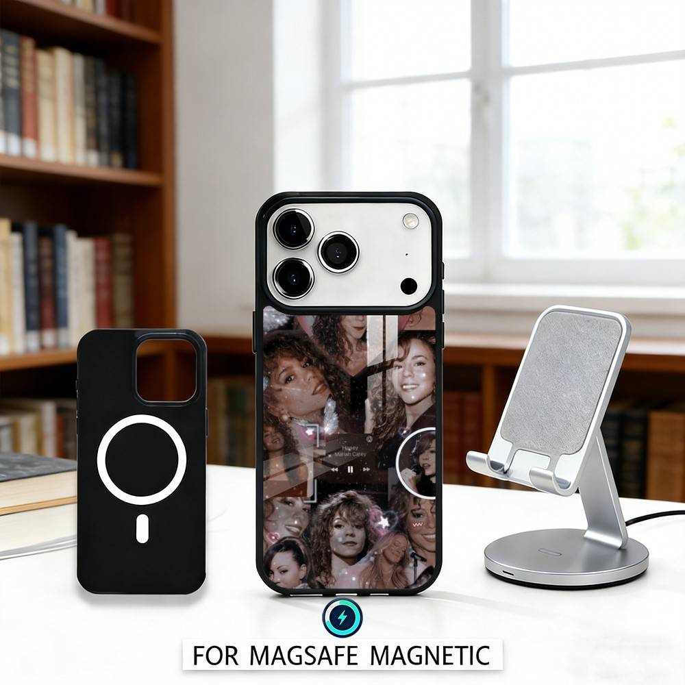 

M-Mariah C-Carey Singer Phone Case For iPhone17,16,15,14,13,12,Pro,Max,Magnetic For Magsafe Wireless Charging iPhone13PROMAX