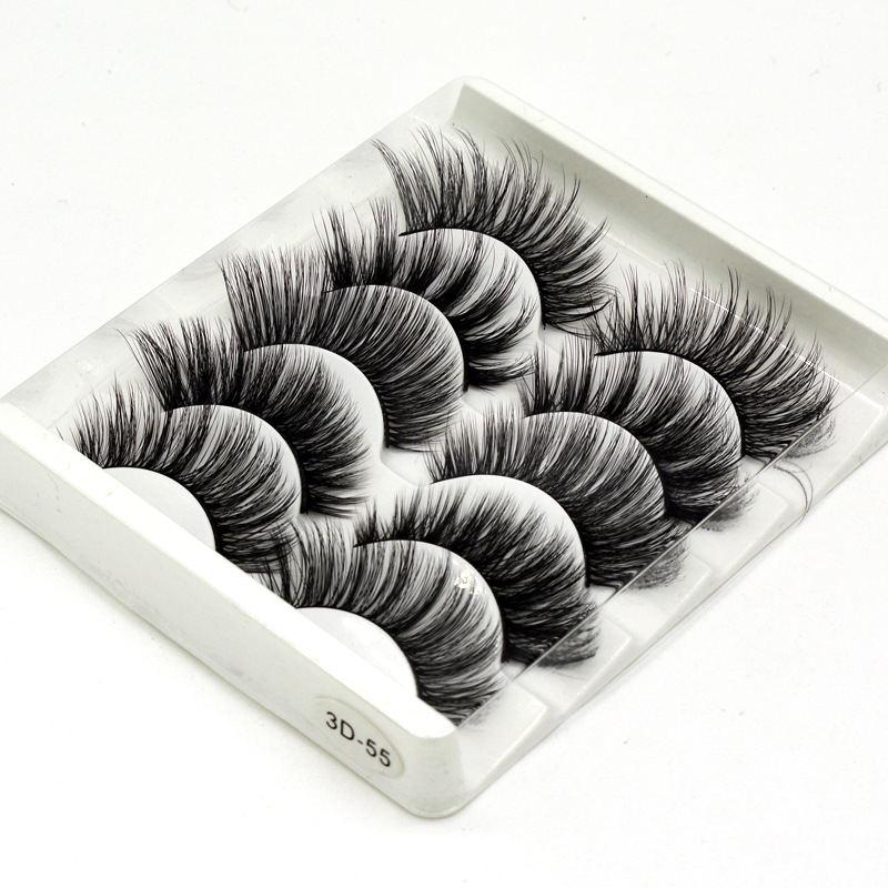 Buy 5Pairs/Set Eyelashes 3D Mink Lashes Handmade Mink Eyelashes Nature
