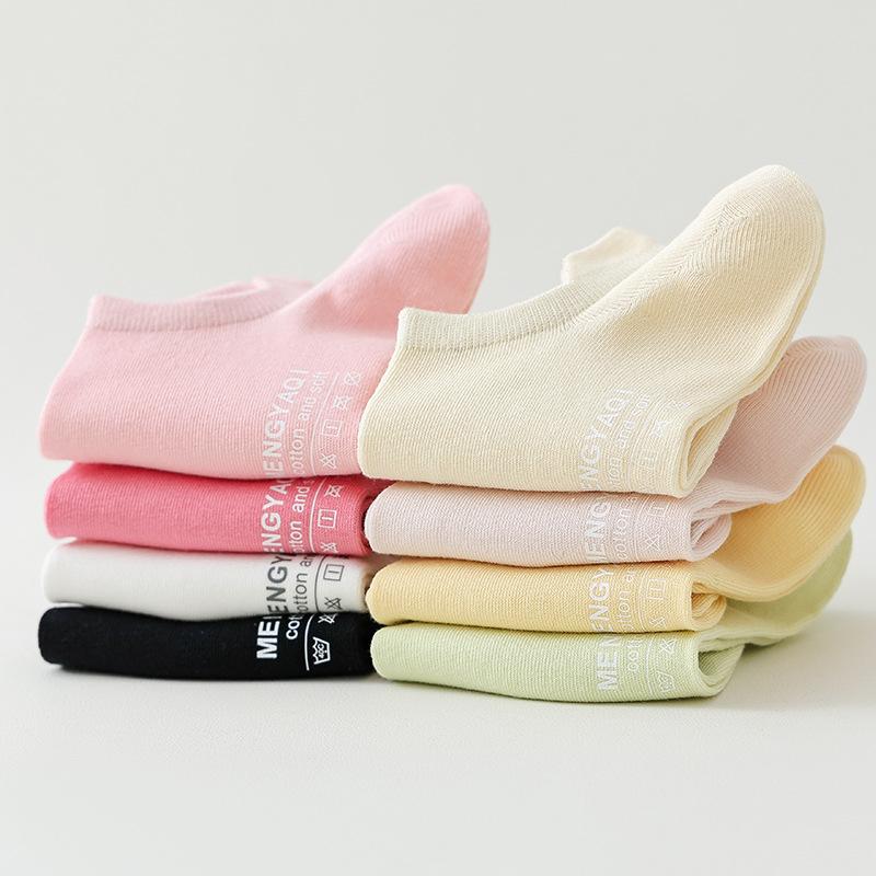 Women's Summer Thin Short Socks, Anti-slip and Non-dropping Heel Cotton Socks, Shallow Mouth Invisible Boat Socks, Women's Socks