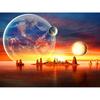 5D Diamond Painting Space 5D DIY Diamond Embroidery Cross Stitch Landscape River Mosaic Craft Kit Home Decor