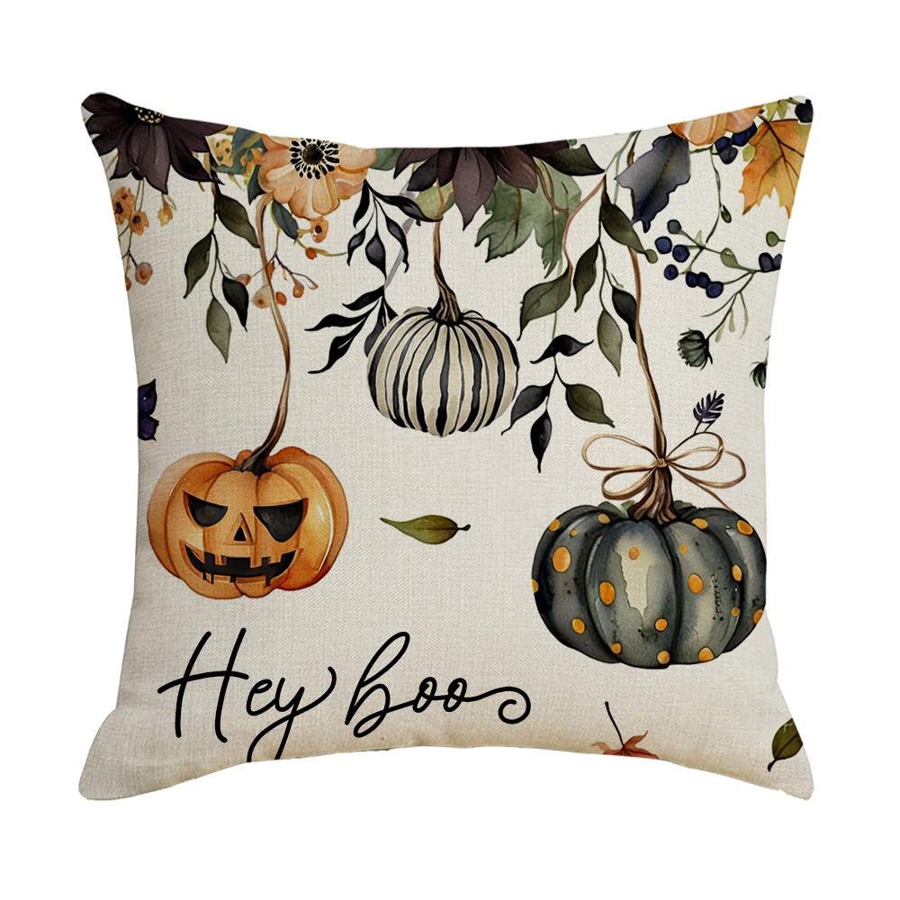 New Halloween Pillowcase Funny Pumpkin Ghost Horror Festival Party Cushion Sofa Pillow