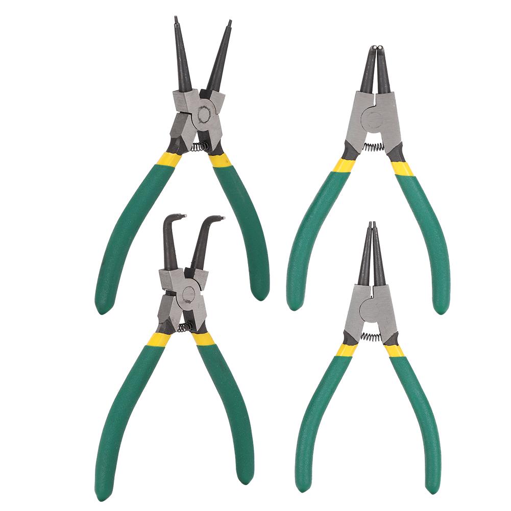 4Pcs Circlip Pliers Set Snap Ring Plier Mini Internal External Straight Bent 6inch