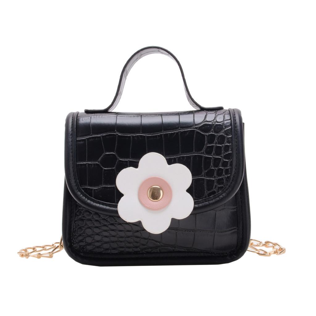 Charming Floral Pattern Mini Crossbody Bag For Kids With Breathable Pu Material