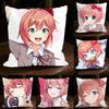 DDLC Game Sayori Square Sofa Pillow Cover Solid Color Living Room Home Decor Cushion Case
