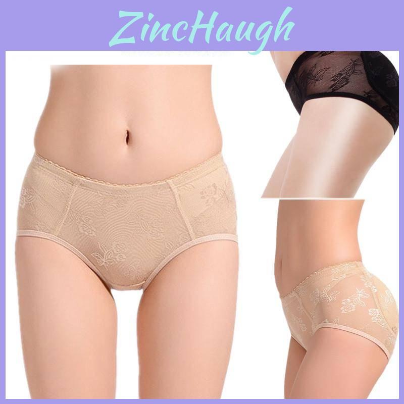 Breathable Padded Butt Lifting Panties Lace Seamless Hip Enhancer For Women