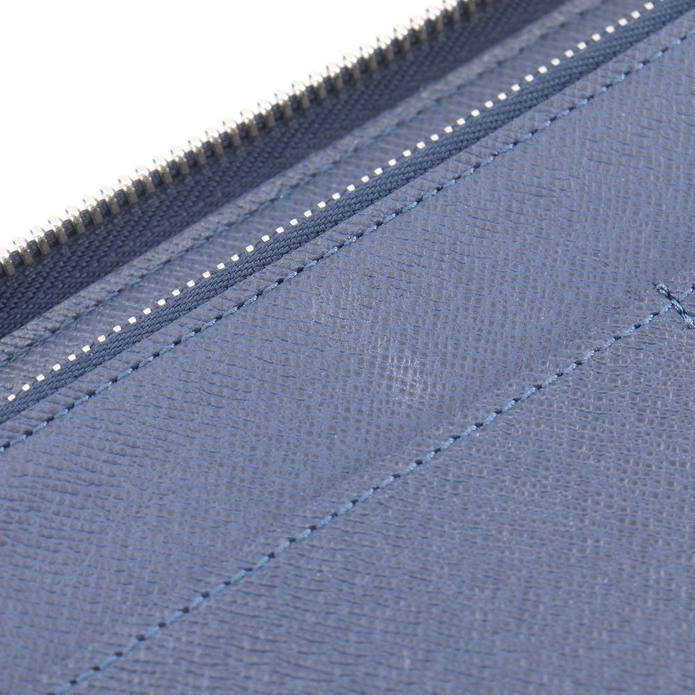 LOUIS VUITTON Zippy Wallet Vertical Purse M32837 Océan Navy blue Taiga mens Used