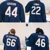 Off Campus Briar University Hockey Jersey Graham 44 22 DI LAURENTIS 66 Tucker46 Ontwerp T-shirt Lange Mouw Mannen Vrouwen T-shirts Top