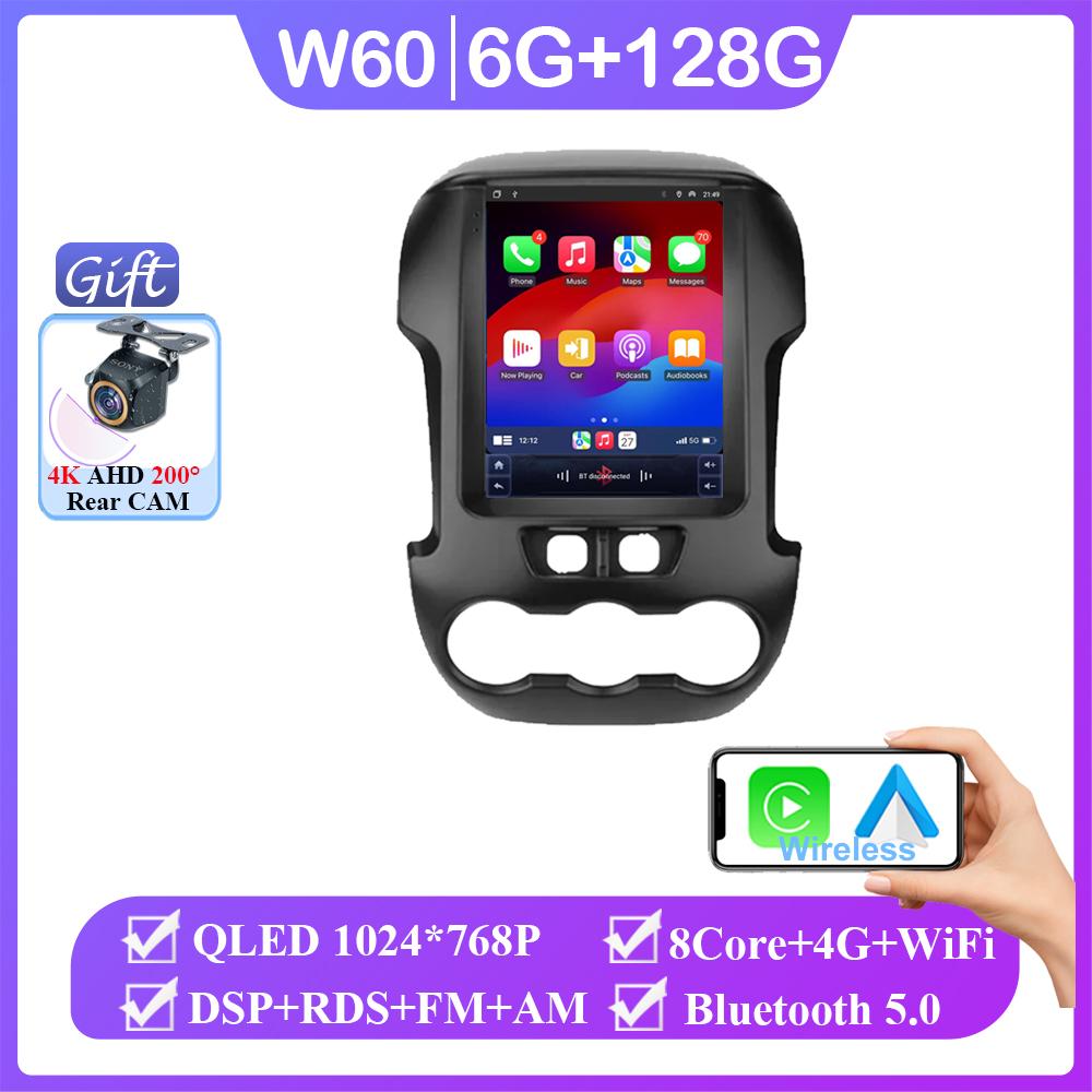 9.7 Inch Android 14.0 For Ford Ranger 2012 2013 2014 2015 Car Radio Stereo Auto DSP Carplay GPS Navigation Player Video 4G Lte