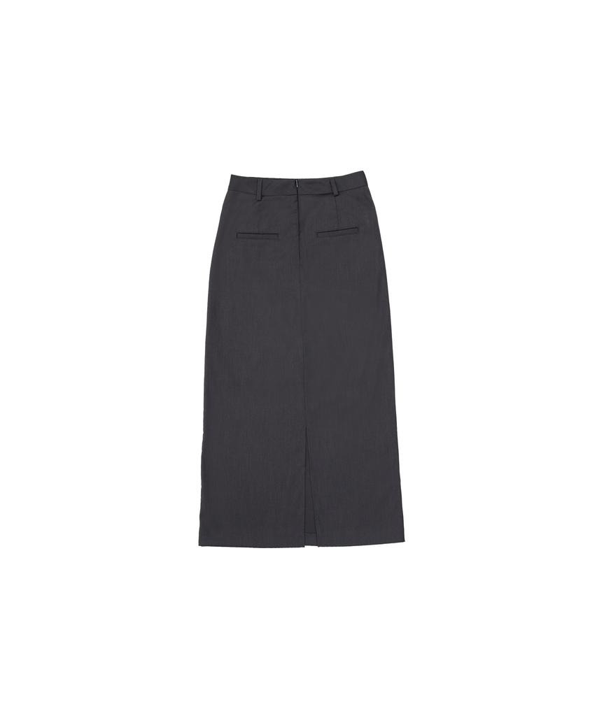 320SHOWROOM 1Cargo Pocket Long Skirt Charcoal