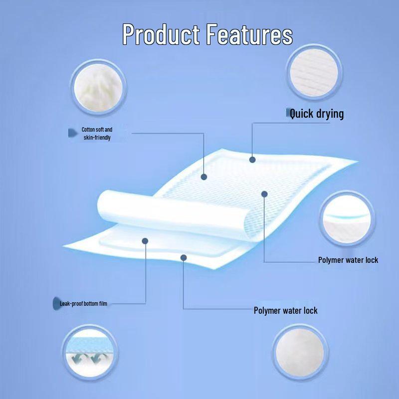 Thickened Disposable Adult Urine Pads for Elderly and Postpartum Women.