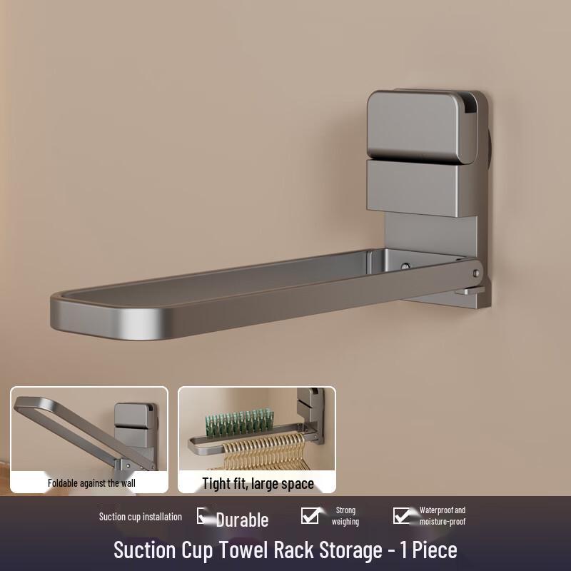 MDNG Foldable Suction Cup Towel Rack