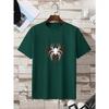Summer Round Neck Spider Pattern T-shirts Fashionable Casual Pure Cotton Short Sleeved Men's T-shirts