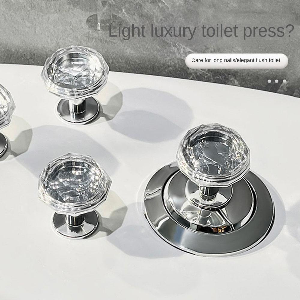 Plastic Heart Shaped Toilet Tank Button Universal Cabinet Drawer Knob Furniture Handle Toilet