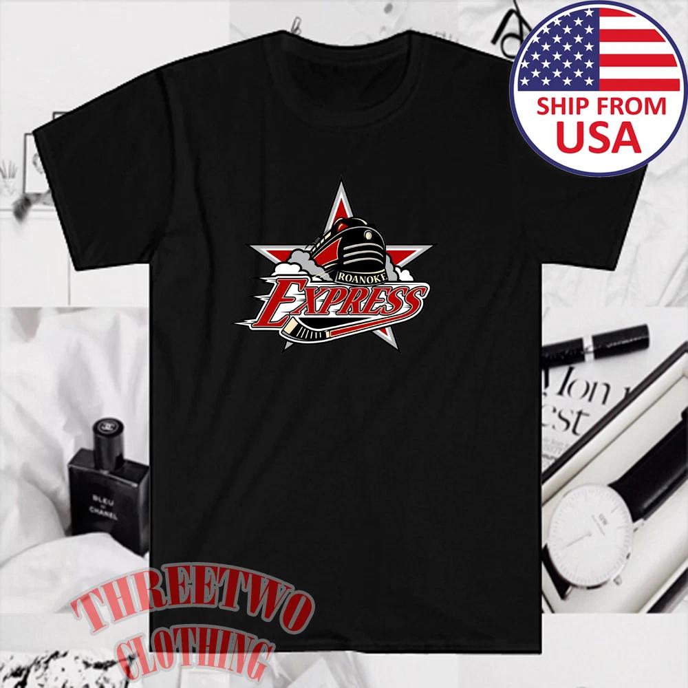 Roanoke Express Train Hockey Team Men s Black Size S to 5XL XXXXL