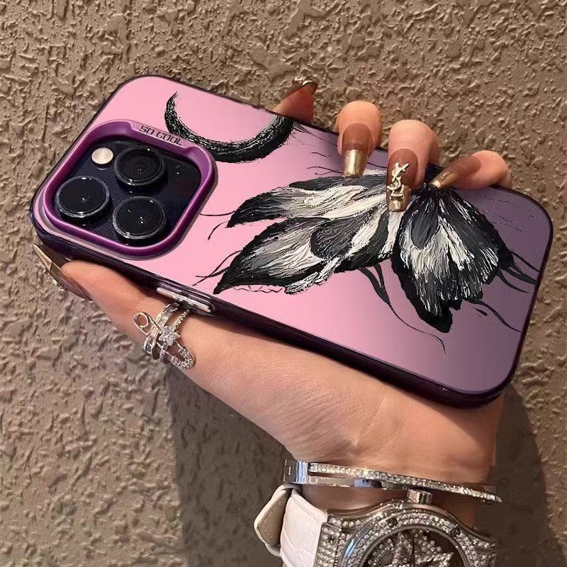 The New Moon Butterfly Is Suitable for Iphone17 Mobile Phone Case Apple 15promax/16 Anti-drop 13pro12/11x.