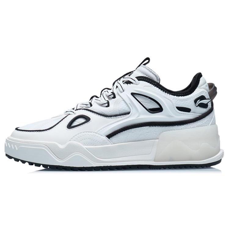 New LiNing CF Twinkle Star Slip Resistant Cushioning Lightweight Breathable Low Top Skateboard Shoes Women's Mist White AGCR290-1