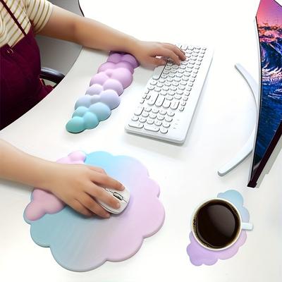 Cloudová podložka pod myš Podpora zápěstí Klávesnice Sada opěrky zápěstí s ergonomickou paměťovou pěnou Protiskluzová základna s podložkami pro domácí kancelářský notebook