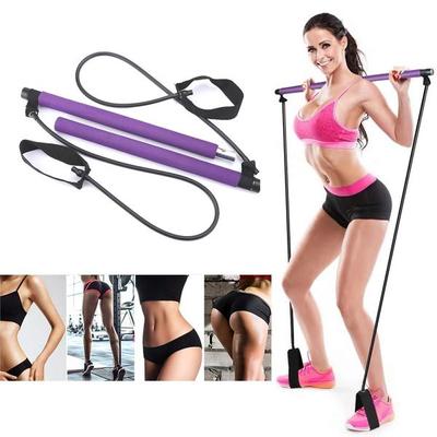 Souldream Tragbares Pilates-Bar-Set mit Widerstandsband, Yoga-Übung, Pilates-Bar, Fitnessstudio, Wohnen