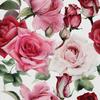 Outdoor Decorative Fabrics Oxford - Motif Roses On White