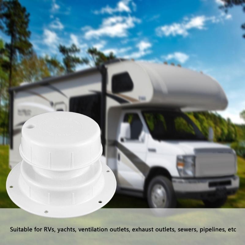 Plastic Marine Vent Cover Kit with Predrilled Flanges, Mesh Screens and Sealant for Recreational Vehicle or Boat Openings