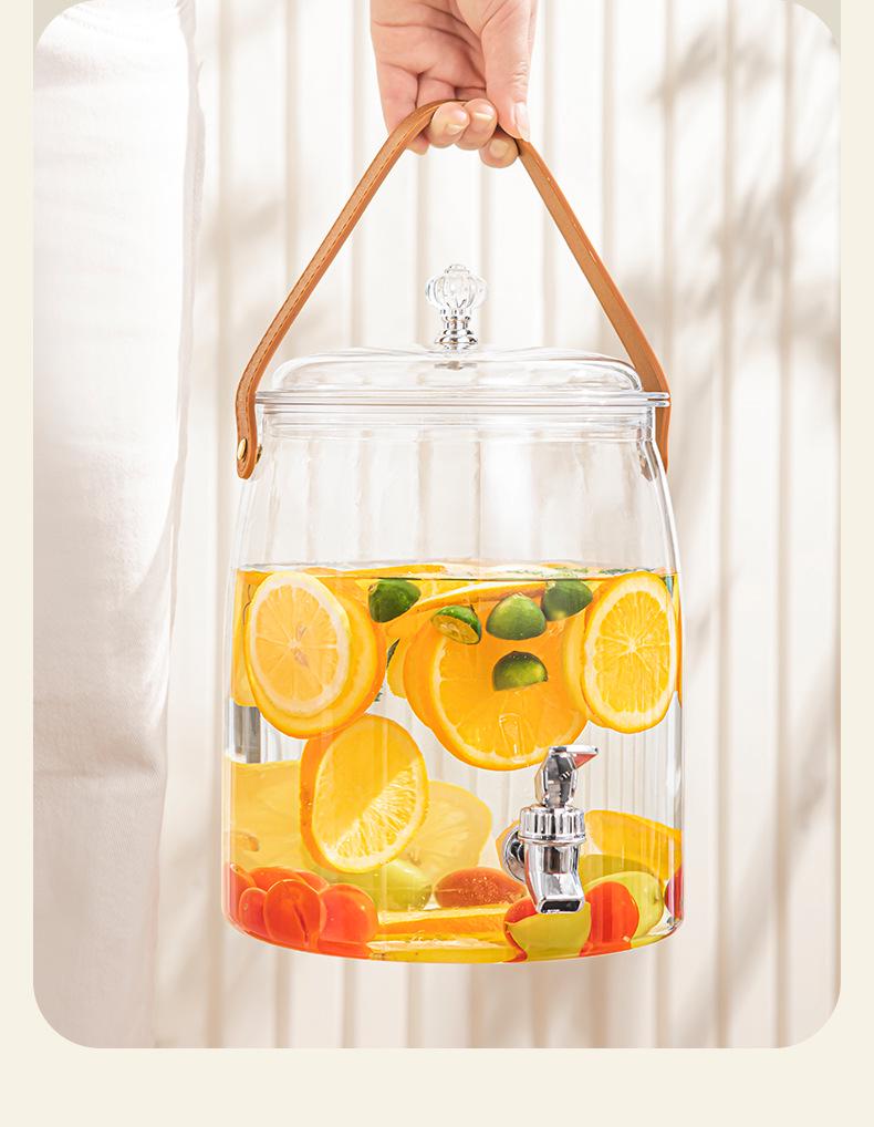 Large Capacity Beverage Dispenser with Faucet for Tea, Juice, or Soda - New Spring Product.