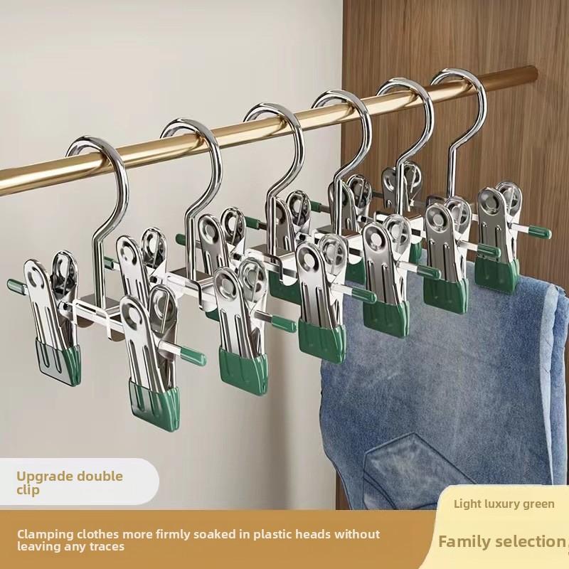 

5/10 шт. Многофункциональная прищепка-вешалка, крючок для одежды, пряжка, металл, нержавеющая сталь, зажим для шляпы, юбки, брюк, хранение одежды в гардеробе 5PCS