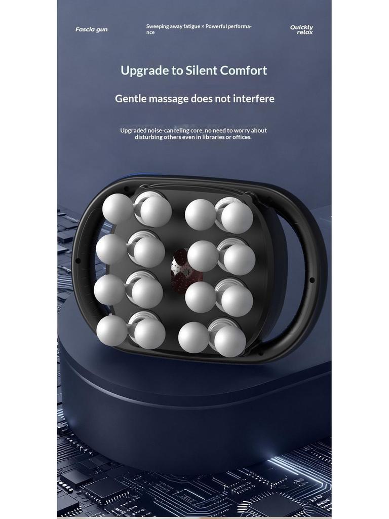 Cross-new 16-Head Professional Fascia Gun: 20-Gear Muscle Relaxation & Red Light Therapy Massager