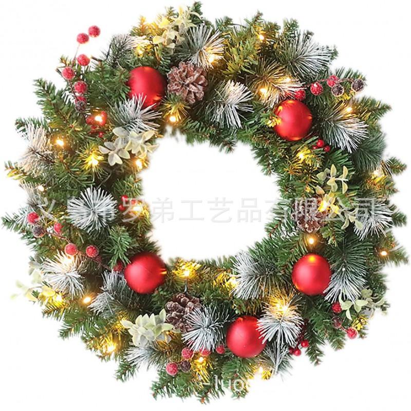 Christmas Wreath Door Hanging Decor Home Mall Window Party Festive Simulation Ornament