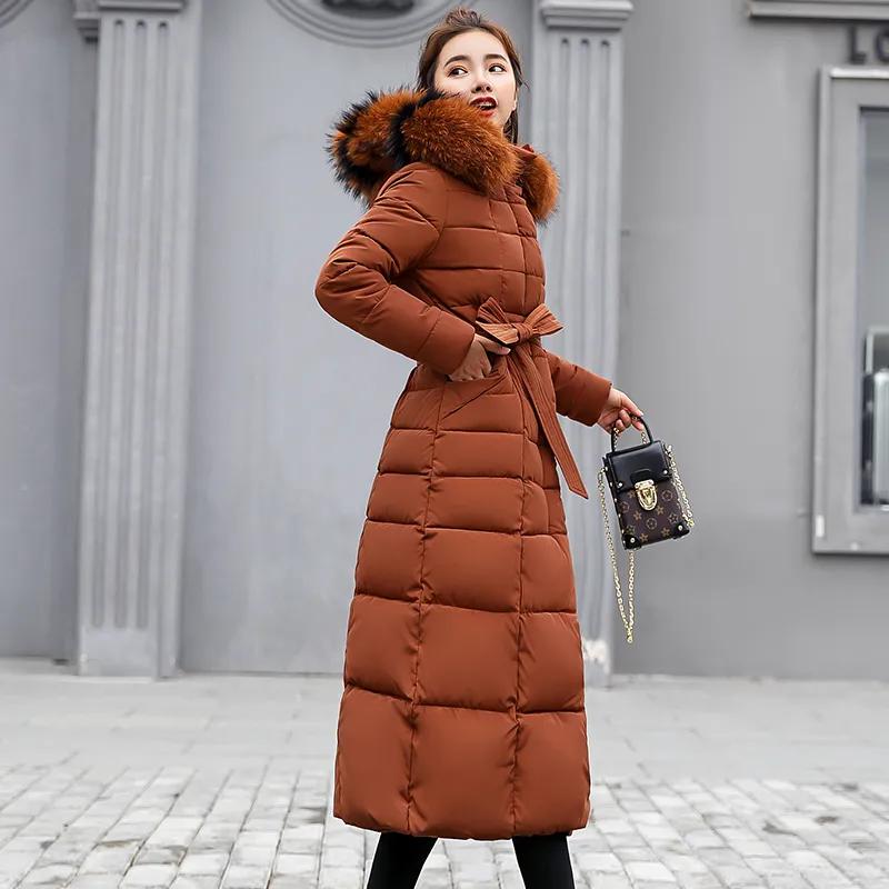 Women Winter Fur Parkas Quilted Jackets For Women Thicken Warm Long Coat Jacket Clothing Hooded Autumn Pdded Clothes