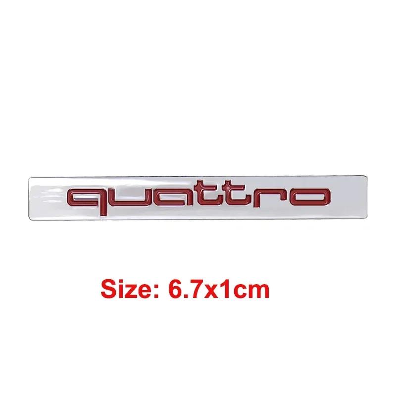 Car Decals Rear Trunk Emblem for 4EIY Quattro RS6 A8 Q2 Q4 A3 A4 S3 S5 Q3 RS7 S7 S6 A6 Side Body Badge Rear Sticker Accessories
