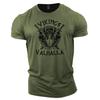 Men's Summer 100%  Pure Cotton Fashionable Casual Loose Texas Longhorn Cow Skull Pattern Printed Round Neck Short Sleeved T-shirt
