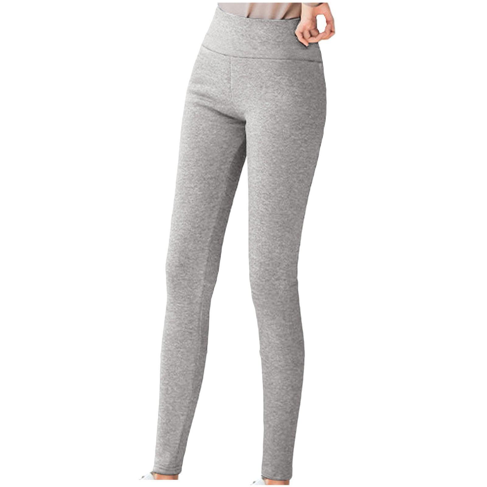 

Warm Casual Winter Solid Pants, Soft Clouds Fleece Leggings Women Winter Leggings XL