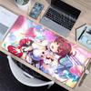 Mauspad Laptop Spiel Hololive Houshou Marine Mechanische Tastaturunterlagen Niedliches Anime-Mädchen Rutschfeste Schreibtischmatte Gummi-Verriegelungskanten-Pads