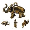 Retro Niedlich Reines Kupfer Messing Massiv Elefant Schlüsselanhänger Kette Anhänger Handwerk Stabiler Elefant Antike Handwerkskunst