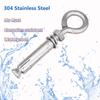 5pcs Silver Eyebolt Bolt 304 Stainless Steel Screw Bolt  Wall Concrete Brick Anchor