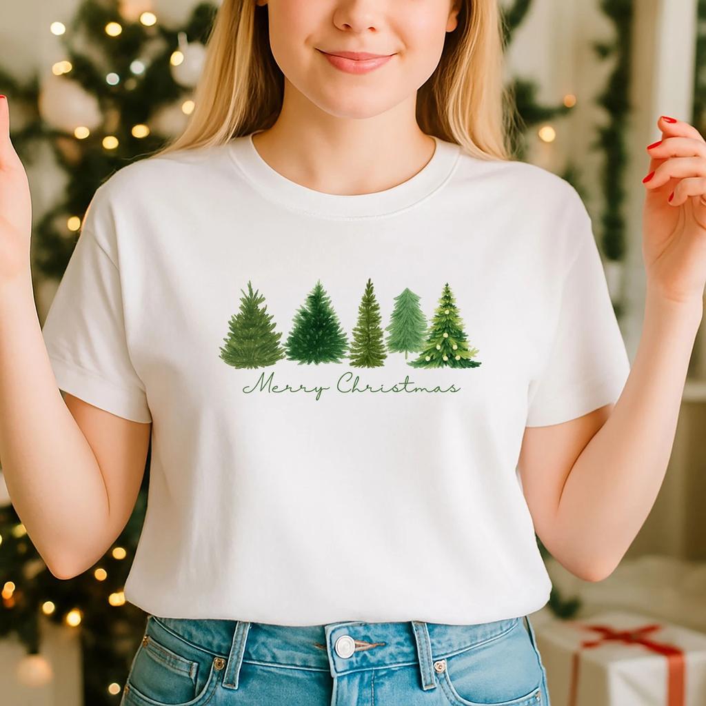 2025 Christmas unisex tshirt,Night before Christmas Family, Greenary (CH)